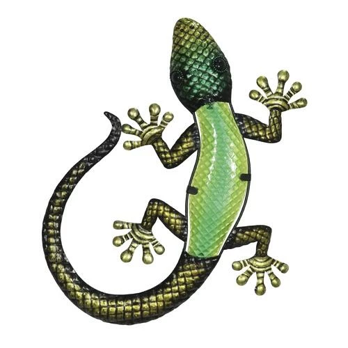 Enchanted Garden™ 18" Metal & Glass Lizard Outdoor Wall Art 3 Enchanted Garden™ 18" Metal & Glass Lizard Outdoor Wall Art