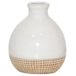 Enchanted Garden™ 5.12" Terracotta And White Vase