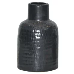 Enchanted Garden™ 7.9" Black Ceramic Vase