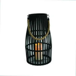 Enchanted Garden™ 17.7" Black Wooden LED Lantern 21 Enchanted Garden™ 17.7" Black Wooden LED Lantern -Home N Garden Joy Sales 2775818 P BK1