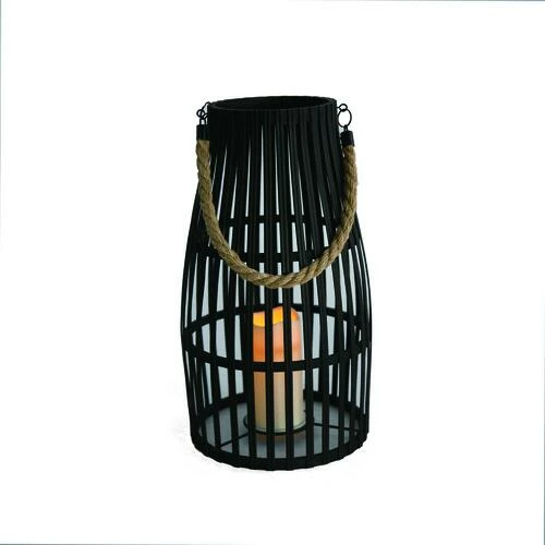 Enchanted Garden™ 17.7" Black Wooden LED Lantern 12 Enchanted Garden™ 17.7" Black Wooden LED Lantern - Image 10