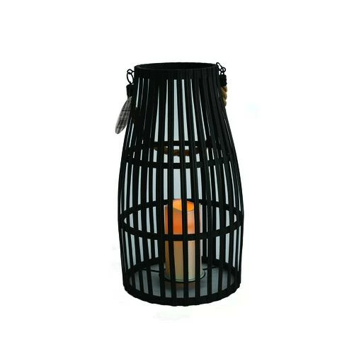 Enchanted Garden™ 17.7" Black Wooden LED Lantern 8 Enchanted Garden™ 17.7" Black Wooden LED Lantern - Image 6