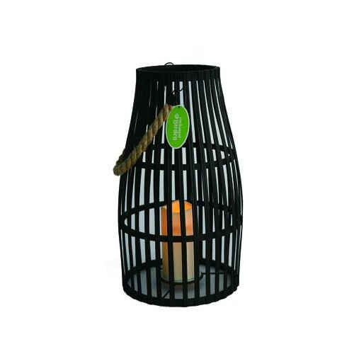 Enchanted Garden™ 17.7" Black Wooden LED Lantern 9 Enchanted Garden™ 17.7" Black Wooden LED Lantern - Image 7