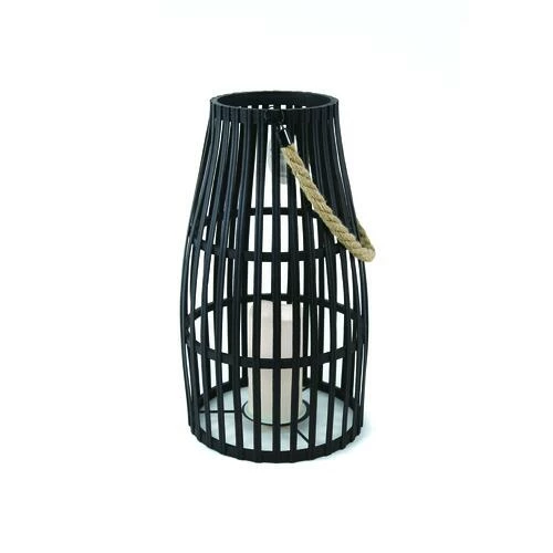 Enchanted Garden™ 17.7" Black Wooden LED Lantern 6 Enchanted Garden™ 17.7" Black Wooden LED Lantern - Image 4