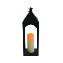 Enchanted Garden™ 19.3" Black Metal LED Lantern -Home N Garden Joy Sales 2775819 P BK1