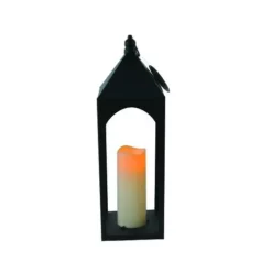 Enchanted Garden™ 19.3" Black Metal LED Lantern -Home N Garden Joy Sales 2775819 P RS1