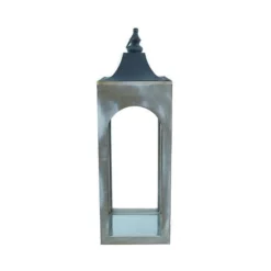 Enchanted Garden™ 29.5" Antique White Wooden LED Lantern