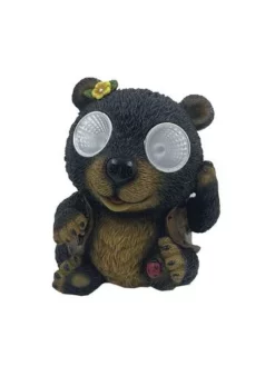 Enchanted Garden™ 6.5" Solar Eyed Bear Statue