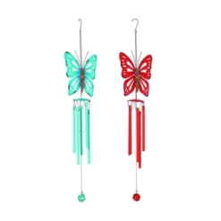 Enchanted Garden 24" Metal Butterfly Wind Chime - Assorted Styles 11 Enchanted Garden 24" Metal Butterfly Wind Chime - Assorted Styles -Home N Garden Joy Sales 2775837 leftsideview.jpg