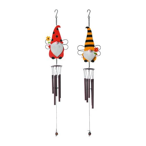 Enchanted Garden 30" Gnome Wind Chime - Assorted Styles 6 Enchanted Garden 30" Gnome Wind Chime - Assorted Styles -Home N Garden Joy Sales 2775839.jpg
