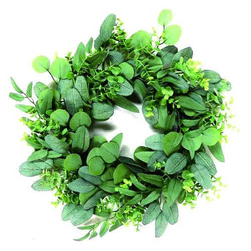 Enchanted Garden™ 22" Eucalyptus Greenery Wreath Outdoor Wall Art 3 Enchanted Garden™ 22" Eucalyptus Greenery Wreath Outdoor Wall Art