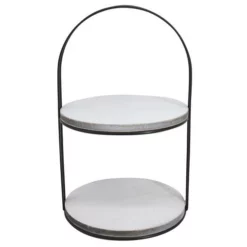 Enchanted Garden™ White 2-Tier Mini Tray