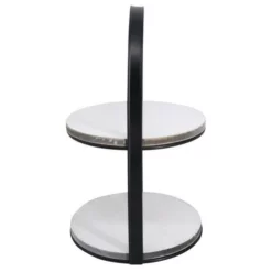 Enchanted Garden™ White 2-Tier Mini Tray -Home N Garden Joy Sales 2776155 P RS