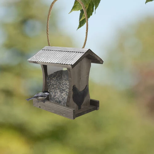 Enchanted Garden® Rustic Farmhouse Tall Hopper Bird Feeder 4 Enchanted Garden® Rustic Farmhouse Tall Hopper Bird Feeder - Image 2