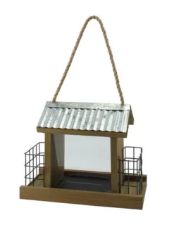Enchanted Garden® Small Rustic Bird Feeder With Suet Cages