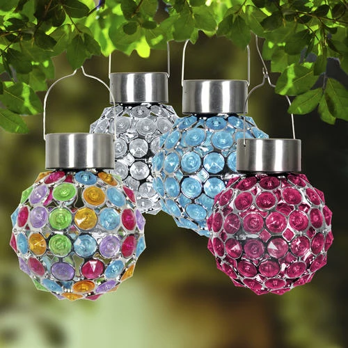 Enchanted Garden™ 5.9" Acrylic Solar Light Lantern - Assorted Colors 4 Enchanted Garden™ 5.9" Acrylic Solar Light Lantern - Assorted Colors - Image 2