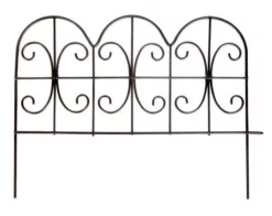 Enchanted Garden™ 11"H X 15"W Scroll Steel Black Garden Border Fence