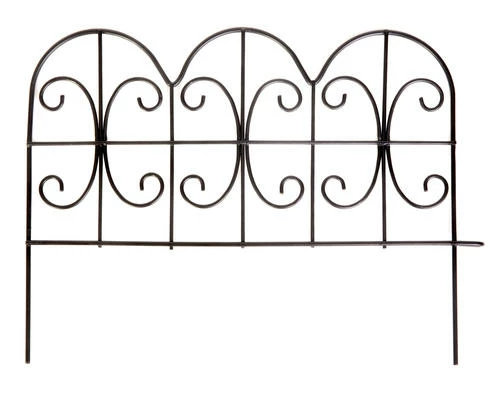 Enchanted Garden™ 11"H X 15"W Scroll Steel Black Garden Border Fence 3 Enchanted Garden™ 11"H X 15"W Scroll Steel Black Garden Border Fence