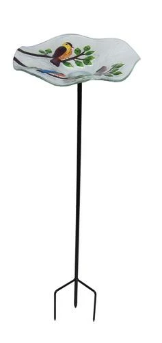 Enchanted Garden™ 11" Glass Birdbath - Assorted Styles 6 Enchanted Garden™ 11" Glass Birdbath - Assorted Styles - Image 4