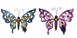 Enchanted Garden™ 18.5" Metal Solar Butterfly Outdoor Wall Art - Assorted Styles