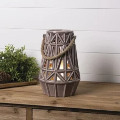 Enchanted Garden™ 11.6" Tan Ceramic Lantern -Home N Garden Joy Sales C MN 45765 P SC.jpg