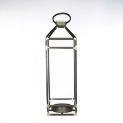 Enchanted Garden™ 23" Black Metal & Glass Lantern