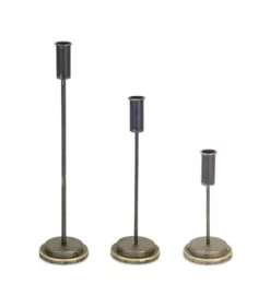 Enchanted Garden™ Iron Taper Candle Holder - Set Of 3