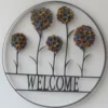 Enchanted Garden™ 31.5" Hydrangea Welcome Wagon Wheel Outdoor Wall Art