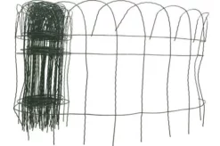 Enchanted Garden™ 1'2"H X 20'W Scroll Top Steel Green Garden Border Fence