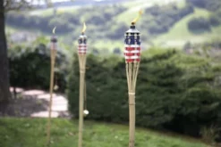 Enchanted Garden™ 60" Stars And Stripes Bamboo Patio Torch -Home N Garden Joy Sales Y7033OUTDOOR