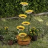 Enchanted Garden™ 40.16" Tiered Sunflower Outdoor Water Fountain 2 Enchanted Garden™ 40.16" Tiered Sunflower Outdoor Water Fountain -Home N Garden Joy Sales Y9588609scene